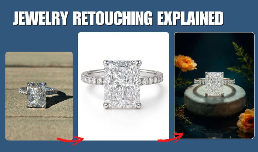 Precision V.S Heavy jewelry retouching with AI